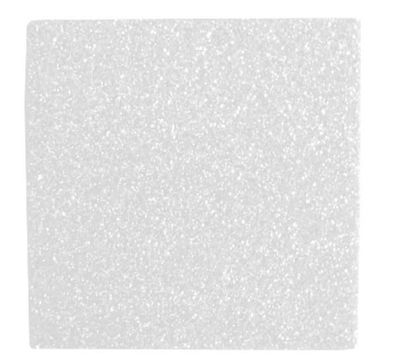 Moosgummi Glitter weiß 20 x 30 cm, 1 Platte 2 mm stark