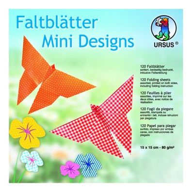 Faltblätter "Mini Designs" 15 x 15 cm, 120 Blatt