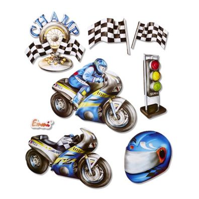 3D Sticker XXL "Motorrad"