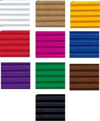 Wellpappe, 50 x 70 cm, 260g/ qm 10 Bogen in 10 Farben sortiert