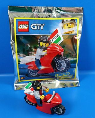 LEGO® City Limited Edition 951909 Figur Ben als Pizzabote mit Motorrad