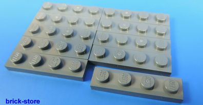 LEGO® Nr-4211001 Platte 1x4 dunkelgrau / 10 Stück