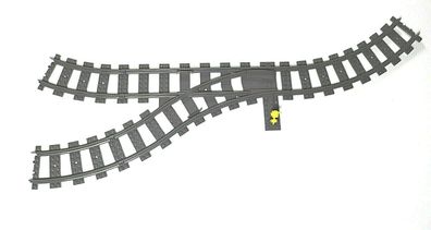 LEGO® Eisenbahn Schienen Erweiterung 1x Weiche links 3x gebogene