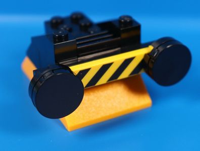 LEGO® City Eisenbahn Puffer Lok Prellbock schwarz mit gelb schwarzen Balken