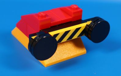 LEGO® City Eisenbahn Puffer Lok Prellbock rot mit gelb schwarzen Balken