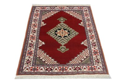 Hochwertiger handgeknüpfter afghanischer Antik - Teppich. Maß: 1,46x1,18