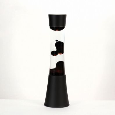 Elegante Lavalampe Schwarz Wachs inkl. Leuchtmittel Retro Design Tisch Leuchte