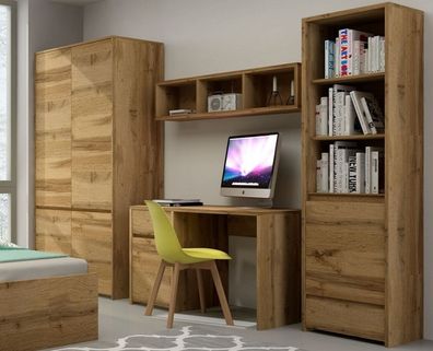 Jugendzimmer Kinderzimmer komplett Forest Set A Schrank Schreibtisch Regale Bett