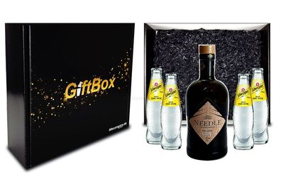 Mixcompany Geschenkset - Needle Blackforest Dry Gin 0,5L (40% Vol) + 4 x Schwep