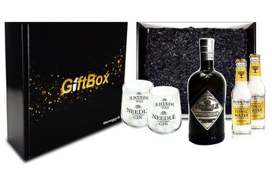 Mixcompany Geschenkset - Needle Blackforest Dry Gin 0,5L (40% Vol) + 2 x Needle