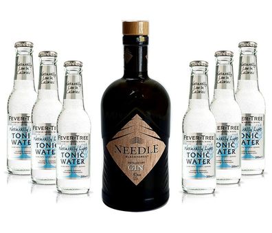 Needle Blackforest Dry Gin 0,5L (40% Vol) + 6 x Fever-Tree Naturally light Toni