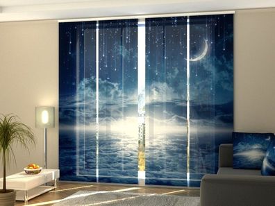 Schiebegardine "Sternennacht" Flächenvorhang Gardine Vorhang mit 3D Druckmotiv