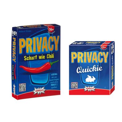 Amigo Privacy Partyspiel Set Quickie + Scharf wie Chili Humor Sex Kartenspiel