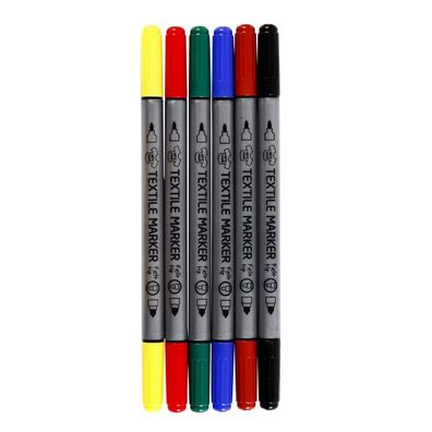 Textilmalstifte, 6 Stück, Standardfarben