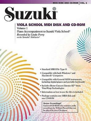 Suzuki Viola School MIDI Disk Acc./ CD-Rom, Vol 1: MIDI Disk & CD-ROM [With ...
