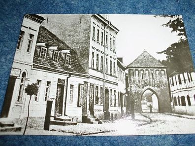 Ansichtskarte -Bernau - Mühlenstraße mit Mühlentor um 1880