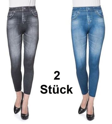 Hose Damen, 2 Stück Modische Jeans-Leggings Gr. S/ M. Neu mit Etikett. Schön und chic