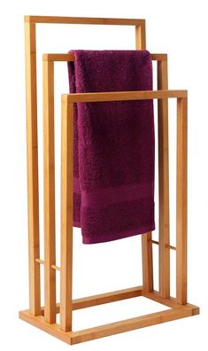 Handtuchhalter Bambus - 40x24.5x82cm - Holz Handtuch Ständer