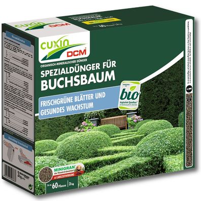 Cuxin Buchsbaumdünger 3 kg Spezialdünger Buchsdünger Heckendünger Baumdünger
