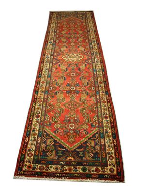 Original handgeknüpfter persischer Hossinabad -Teppich Maß: 4,26x1,07