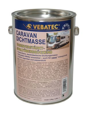 Vebatec Caravan Dichtmasse Faserverstärkt 2,8kg Abdichtmasse