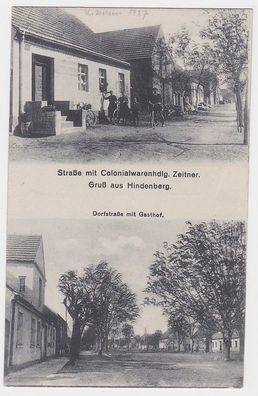 75878 Mehrbild Ak Gruß aus Hindenberg bei Lübbenau Colonialwarenhandlung Zeitner 1927