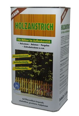 5 L Holzanstrich natürlich Pflanzenölbasis Holzschutz Farbe Lasur Wetterschutz