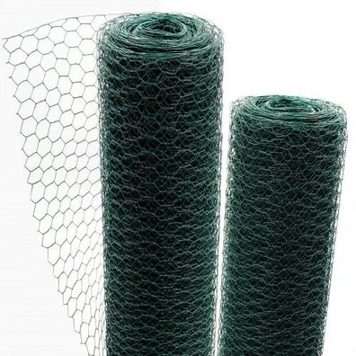140m Sechseckgeflecht Hühnerzaun Kaninchendraht Hasengitter grün Hasendraht 50cm