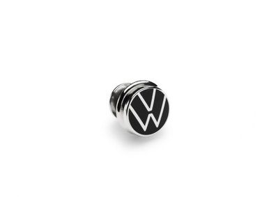 Original Volkswagen Pin VW Logo Anstecker Nadel Button silber/ schwarz 000087000T