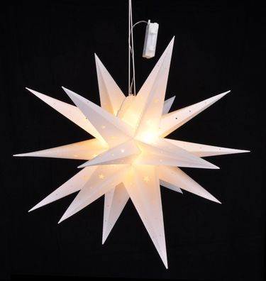 LED Weihnachtsstern mit Timer - 58 cm Stern - Weihachten Deko zum hängen Star