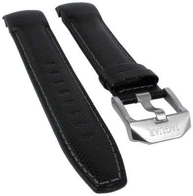 Jaguar | Uhrenarmband Leder schwarz mit Kontrastnaht J650 J651 J653