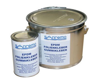EPDM Folienkleber Gummikleber Kontaktklebstoff 4kg Eimer + 900g Dose