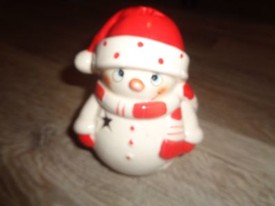 Dekoration -Teelichthalter -Schneemann mit Weihnachtsmütze