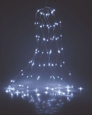 LED Draht Lichterkette - kalt weiß / 160 LED - Leuchtdraht Weihnachts Deko
