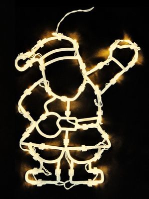 LED Weihnachts Fensterbild - Nikolaus - Deko Fenster Beleuchtung mit Dual Timer