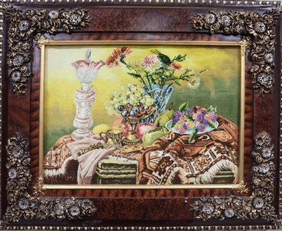 Gemälde, hochwertiger persischer Handgeknüpfter Bild - Teppich geknotet in persien