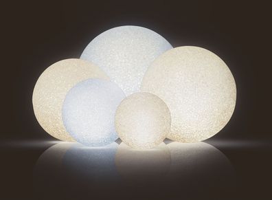 LED Leuchtkugel warm weiß 8 cm - 4 Funktionen - Deko Kugel Stimmungslampe Ball