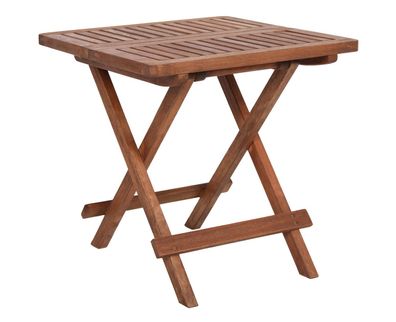 Eukalyptus Gartentisch geölt 50cm - Bistrotisch Biergarten Tisch Holz Klapptisch