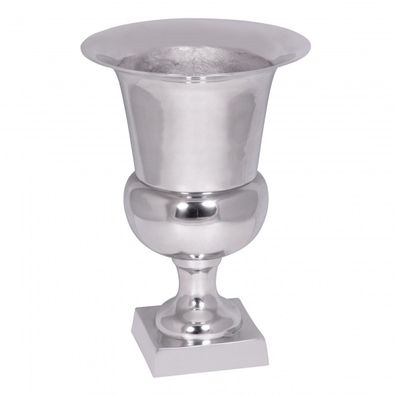 Wohnling Design Pokal XL Aluminium Dekoration Kelch Silber Alu Dekofigur Modern