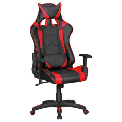Amstyle® Bürostuhl SCORE Schwarz / Rot Chefsessel Gamerstuhl Gaming Chair