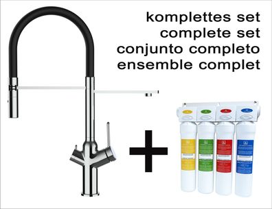 Vollständiges Wasserfilter system + 3-wege Küchenmischer mit 2strahl Handbrause