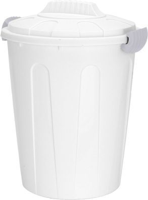 Universal Maxitonne mit Deckel 40 L - weiß - Allzweck Müll Tonne Abfall Eimer