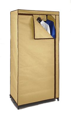 Stoffschrank 160cm in beige - Kleiderschrank Stoffkleiderschrank Schrank
