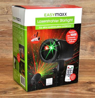 Laserstrahler Außen mit Fernbedienung Outdoor Garten Lichtschow von Easymaxx NEU