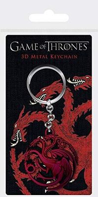 Game of Thrones - Targaryen Sigil - Schlüsselanhänger aus Metall Keychain NEU