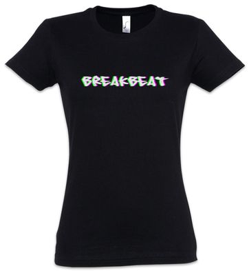Breakbeat Glitch Damen T-Shirt Audio Synthesizer LFO Sound Wave Electro DJ MC