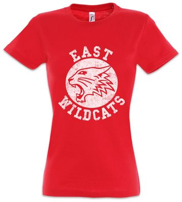 East Wildcats Damen T-Shirt High School Basketball Wild Musical Cats Team Logo