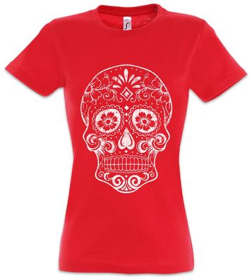 Mexican Skull V Damen T-Shirt Mexico Latino Mexiko Latina Schädel Totenkopf