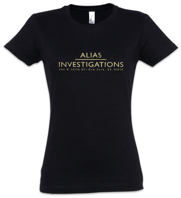 Alias Investigations Damen T-Shirt Jessica Detektei Jones Symbol Logo Tür Schild
