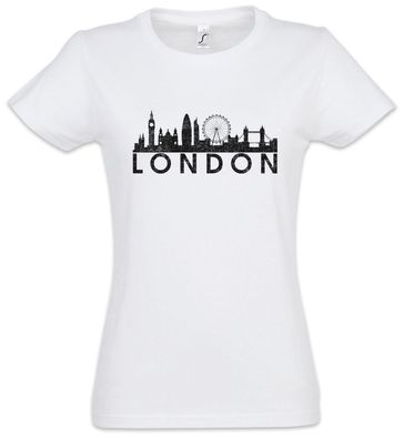 Skyline London Damen T-Shirt City Fun England Britain United Kingdom UK GB Stadt